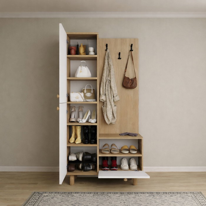 Hanah Home Forma 1600-206 Blanco y roble